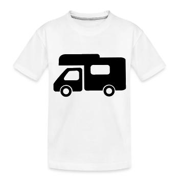 Wohnmobil - Kinder Premium Bio T-Shirt - Weiß - Vorne