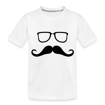 moustaches - Kids' Premium Organic T-Shirt - white - Front