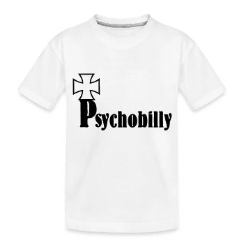 PSYCHOBILLY,ROCK,GUITAR,FLATTOP,PLAT,guitare,musiq - T-shirt bio Premium Enfant - blanc - Devant