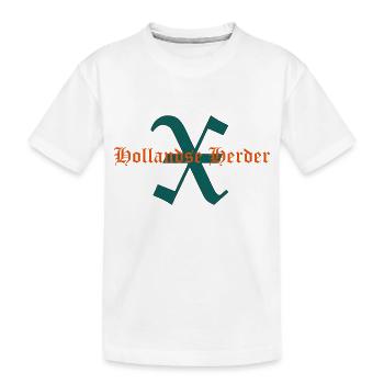 Schriftzug X-Hollandse Herder - Kinder Premium Bio T-Shirt - Weiß - Vorne