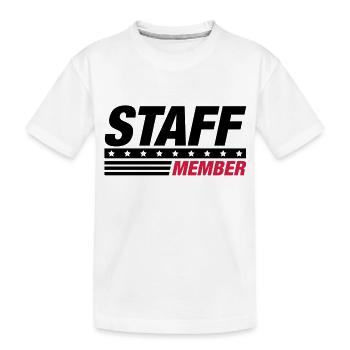 staff - Kinder Premium Bio T-Shirt - Weiß - Vorne