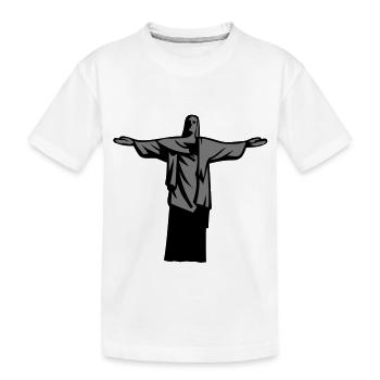 christ redeemer statue rio janeiro - Kids' Premium Organic T-Shirt - white - Front
