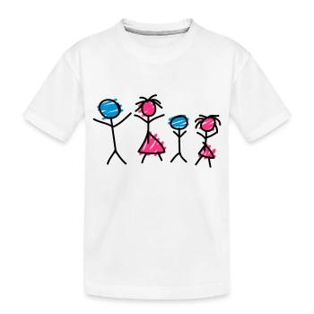 Family - Kinder Premium Bio T-Shirt - Weiß - Vorne