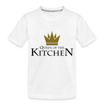 Queen Of The Kitchen - Kinder Premium Bio T-Shirt - Weiß - Vorne