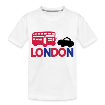 LONDON BLACK CAP ROUGE & BUS - T-shirt bio Premium Enfant - blanc - Devant