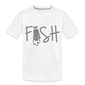 Fish - Kids' Premium Organic T-Shirt - white - Front