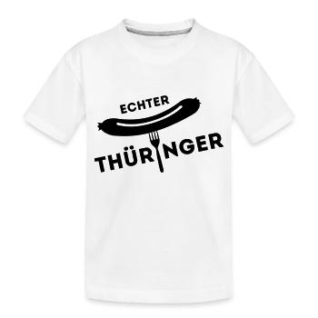 Echter Thüringer - Bratwurst Gabel - Kinder Premium Bio T-Shirt - Weiß - Vorne