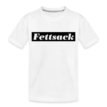 fettsack - Kinder Premium Bio T-Shirt - Weiß - Vorne