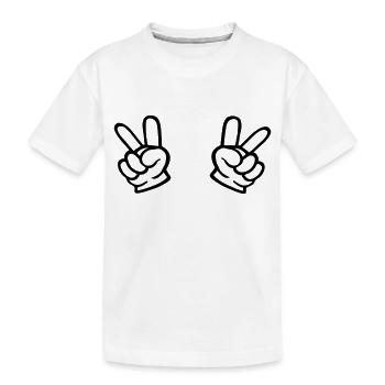 Hände - Kinder Premium Bio T-Shirt - Weiß - Vorne