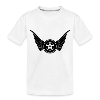 Auto Schutzengel - Kinder Premium Bio T-Shirt - Weiß - Vorne