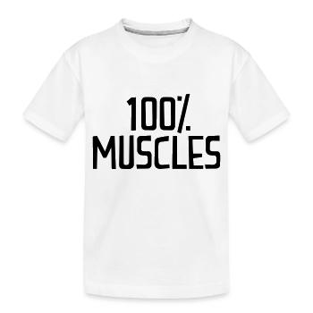Fitness - Kinder Premium Bio T-Shirt - Weiß - Vorne