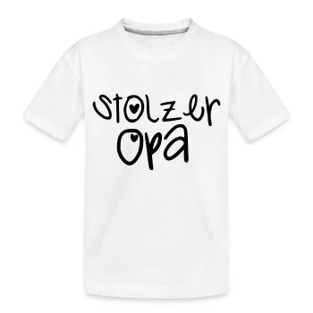 Stolzer Opa - Kinder Premium Bio T-Shirt - Weiß - Vorne