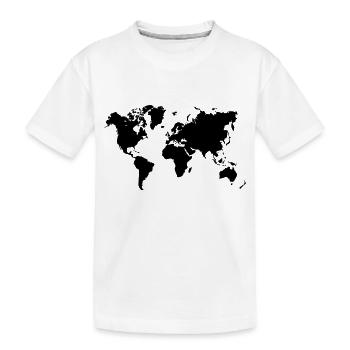 Welt travel world trip map retro - Kinder Premium Bio T-Shirt - Weiß - Vorne