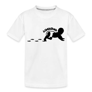 Baby Is Loading Logo Design - T-shirt bio Premium Enfant - blanc - Devant