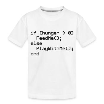 Bavoir de bébé NERD "if (hunger ..." - T-shirt bio Premium Enfant - blanc - Devant