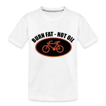 Fahrrad - Kinder Premium Bio T-Shirt - Weiß - Vorne