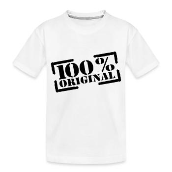 100% Original Stempel - Kinder Premium Bio T-Shirt - Weiß - Vorne