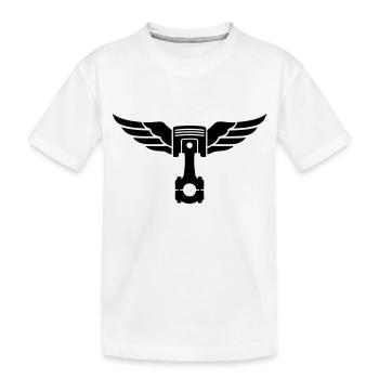 piston et ailes - T-shirt bio Premium Enfant - blanc - Devant
