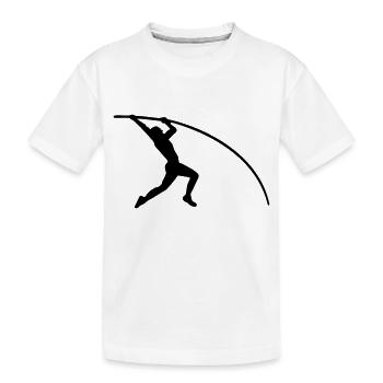 stabhochsprung pole vault athletics - Kinder Premium Bio T-Shirt - Weiß - Vorne