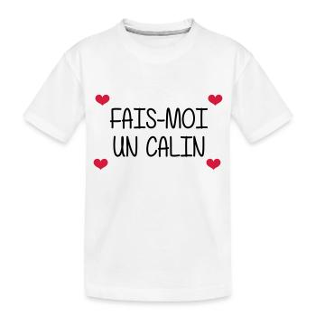 Fais-moi un calin - T-shirt bio Premium Enfant - blanc - Devant