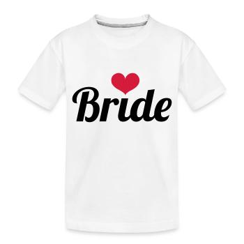 Bride - Wedding - Kinder Premium Bio T-Shirt - Weiß - Vorne