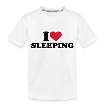 Schlafen - Kinder Premium Bio T-Shirt - Weiß - Vorne