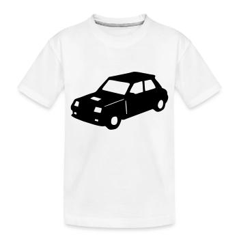 R5 voiture de course - T-shirt bio Premium Enfant - blanc - Devant