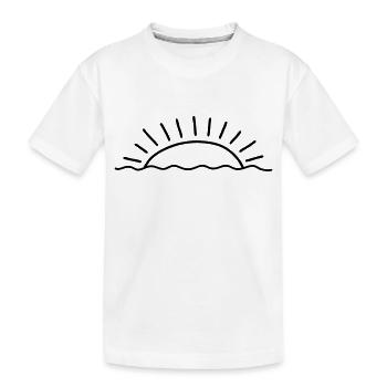 Sonnenuntergang im Meer - Kinder Premium Bio T-Shirt - Weiß - Vorne