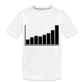 bar bar chart ascending strokes profit - Kids' Premium Organic T-Shirt - white - Front