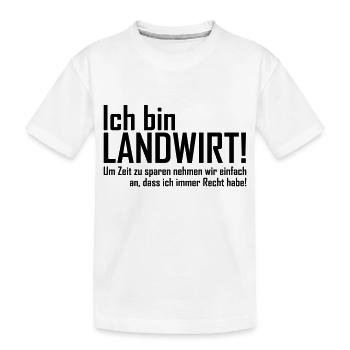ich bin landwirt - Kinder Premium Bio T-Shirt - Weiß - Vorne