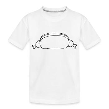 hot dog saucisse rôtie wuerstchen wienerle broetchen br - T-shirt bio Premium Enfant - blanc - Devant