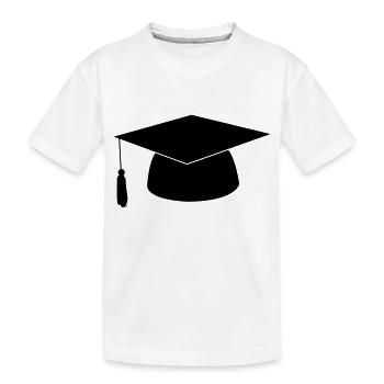 Doktorhut - Kinder Premium Bio T-Shirt - Weiß - Vorne