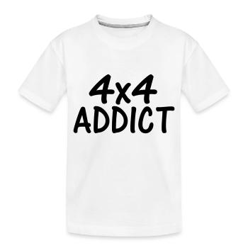 4x4 addict - Kids' Premium Organic T-Shirt - white - Front