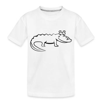 Crocodile douce aimante - T-shirt bio Premium Enfant - blanc - Devant