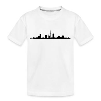 Skyline Essen NRW - Kinder Premium Bio T-Shirt - Weiß - Vorne
