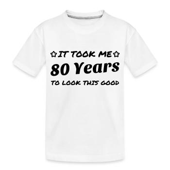 80 / geburtstag / Sport / birthday / achtzig - Kinder Premium Bio T-Shirt - Weiß - Vorne