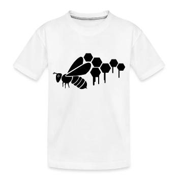 wespe - Kinder Premium Bio T-Shirt - Weiß - Vorne