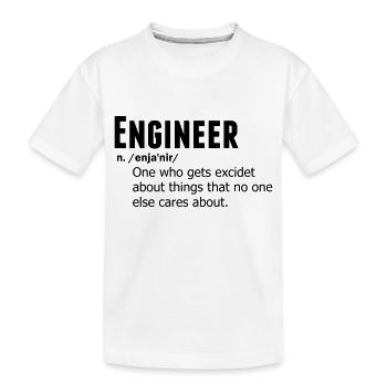 Engineer - Kids' Premium Organic T-Shirt - white - Front