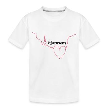 Herz für Monnem - Tribal Art Design - Kinder Premium Bio T-Shirt - Weiß - Vorne
