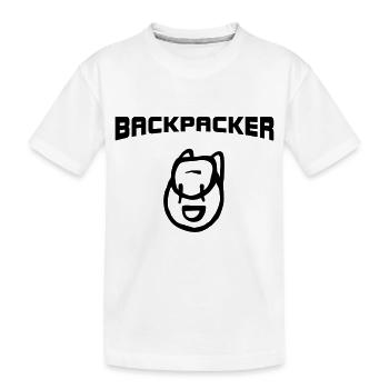 Backpacker Rucksack - Kinder Premium Bio T-Shirt - Weiß - Vorne