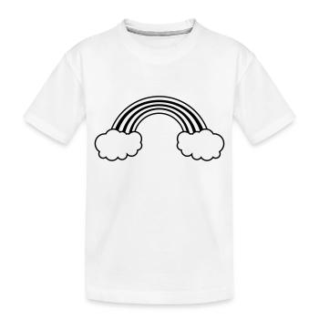 regenbogen - Kinder Premium Bio T-Shirt - Weiß - Vorne