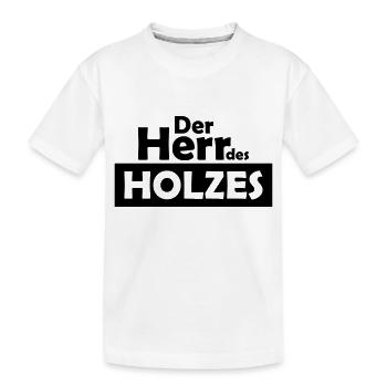 der herr des holzes - Kinder Premium Bio T-Shirt - Weiß - Vorne