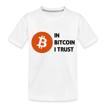 bitcoin - Kids' Premium Organic T-Shirt - white - Front