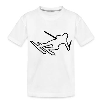 ski - Kinder Premium Bio T-Shirt - Weiß - Vorne