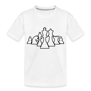 schach - Kinder Premium Bio T-Shirt - Weiß - Vorne