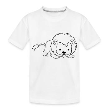 kleiner_loewe_01 - Kinder Premium Bio T-Shirt - Weiß - Vorne