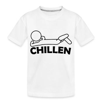 chillen - Kinder Premium Bio T-Shirt - Weiß - Vorne