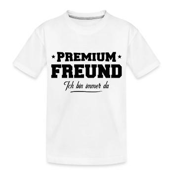 freund premium - Kinder Premium Bio T-Shirt - Weiß - Vorne