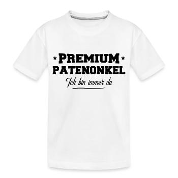 patenonkel premium - Kinder Premium Bio T-Shirt - Weiß - Vorne