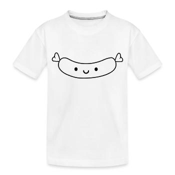 Kleine suesse Wurst - Kinder Premium Bio T-Shirt - Weiß - Vorne